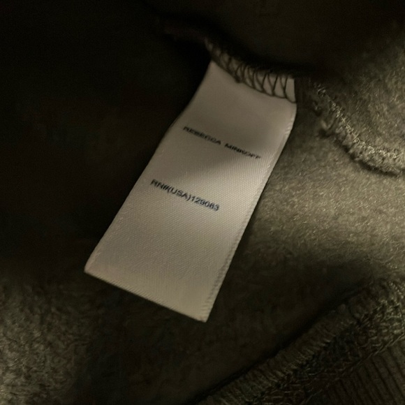 Rebecca Minkoff Janine Olive Green Puff Sleeve Sweatshirt - Picture 5 of 7